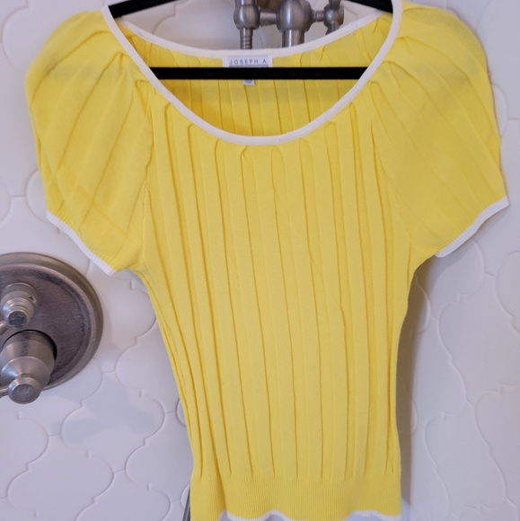 Joseph A Qu'est Ce Que C'est Silk? Short Sleeve Sweater - Picture 1 of 4